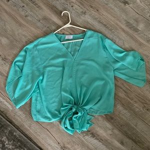 Turquoise blouse